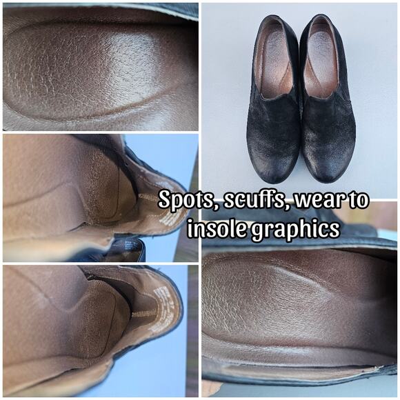 Oxford Pumps Black Nubuck Leather  Dansko Robin Size EU 37 US 6.5-7 Heeled - Picture 8 of 13